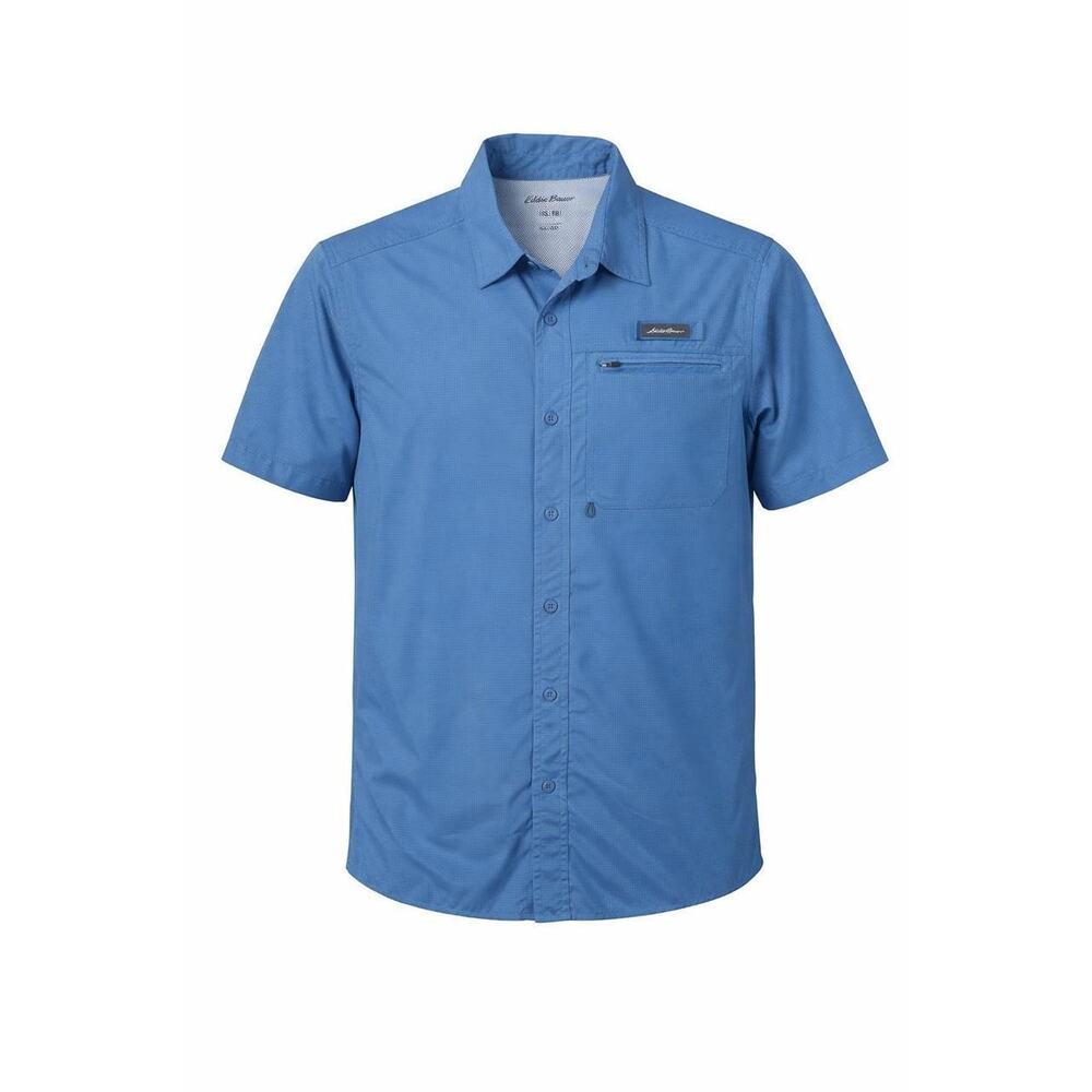 Eddie Bauer Men's Short Sleeve Performance Button Up Shirt XL Outdoor Hiking